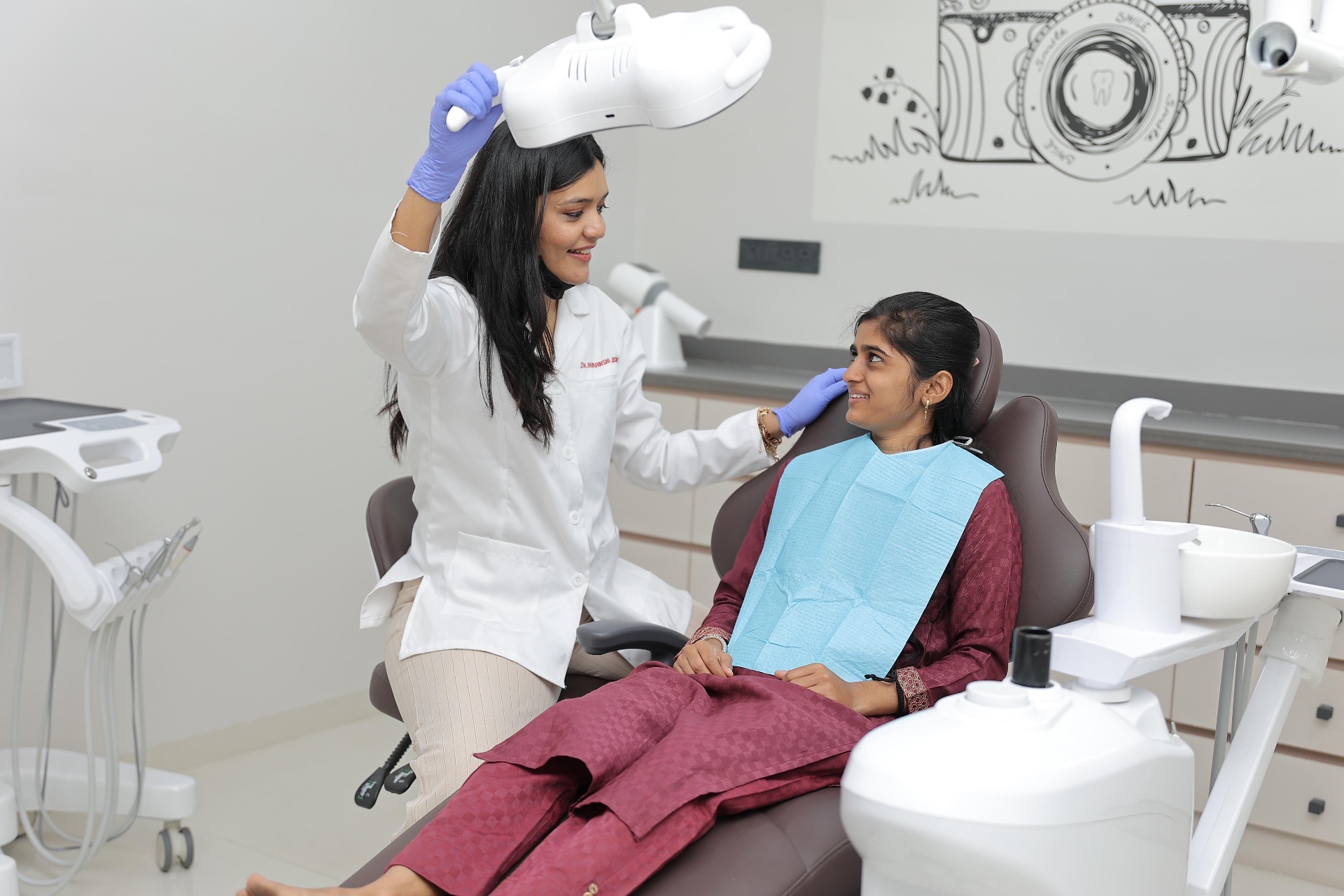 Dental treatment in progress - Professional dental care at Dr Oswal's Clinic Ravet